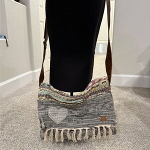 Multicolor Woven Shoulder Bag